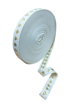 NAV.CINTA NAVIDAD PINO BLCO 20MM R50MT