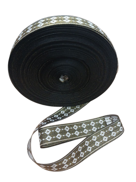 NAV.CINTA NAVIDAD ROMBO DORADO 25MM R50MTS P.P