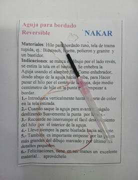 AGUJA BORDADO RUSO CHICA