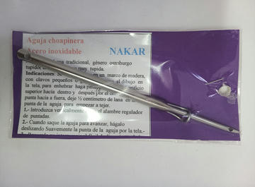 AGUJA CHOAPINERA ACERO C/REG.LILA