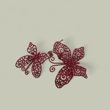 NAV.COLG.MARIPOSA 2 C/CLIP 10X9CM ROJO(OFERTA)