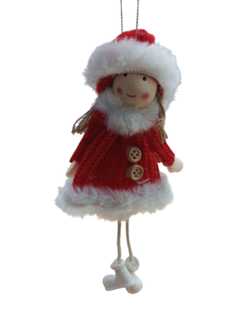 NAV.COLGANTE MUÑECA PASCUERA ROJO 14CM 78860