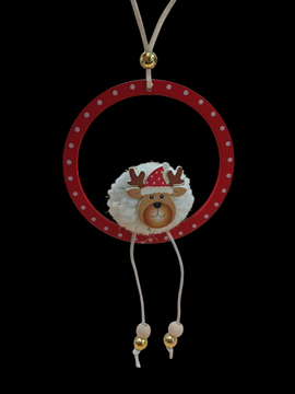 NAV.COLGANTE ARO ROJO RENO 10CM 78863-A