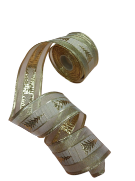 CINTA PINO DORADO 4CM 10YDS