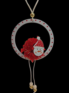 NAV.COLGANTE ARO BLANCO MNIEVE 10CM 78863-C