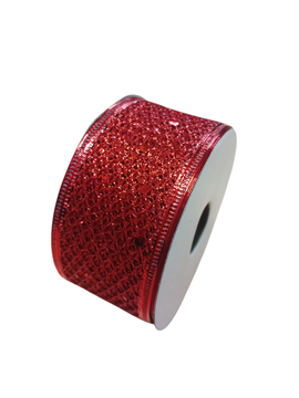 CINTA MALLA 3.8CM MD 10YDS ROJO
