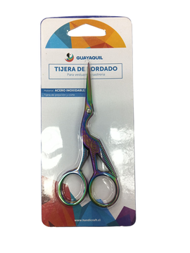 TIJERA BORDADO T04 CISNE COLORES 9.5CM