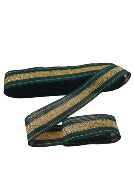 NAV.CINTA NAVIDAD LISTADA VERDE  LUREX 20MM TOM